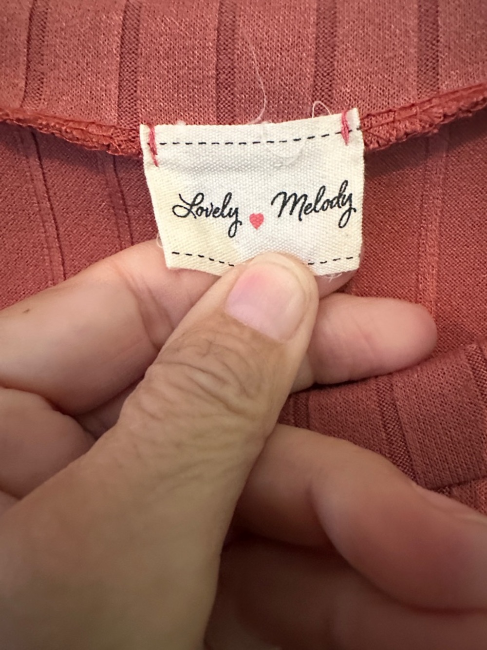 Lovely Melody Ribbed Long Sleeve Top in Dusty Rose - Picture 2 of 4
